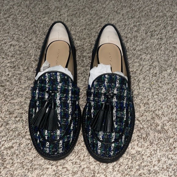 ANN TAYLOR Tweed Tassel Loafers - Picture 2 of 4